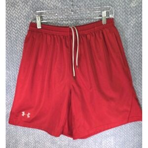 Under‎ Armour Mens Red Athletic Gym Training Shorts Medium VCOF299